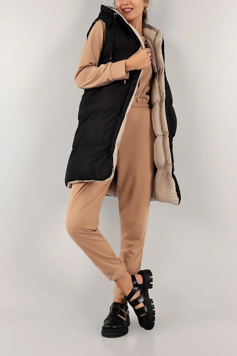 سترة نسائية طويلة مبطنة
